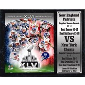 Super Bowl XLVI Matchup 12 x 15 Stat Plaque