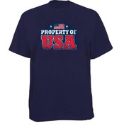 "Property of the USA" T-Shirt - Dark Blue(Pack of 24)