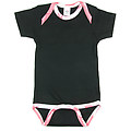 SS One Piece Creeper Black w/ Pink Camo Trim