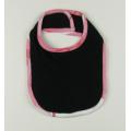 Infant Baby Velcro Bib - Black w/ Pink Camo Trim