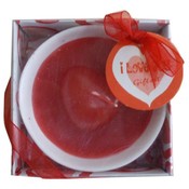 Red Candle with Holder