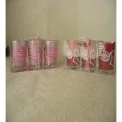 3 Piece Set Candle In Glass Cup