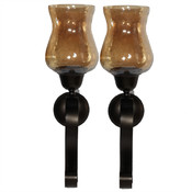 Wall Glass Candle Holder