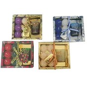 Candle Set In Pvc Box - 4 Assorted.