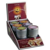 Suntouched Hemp Candle - 4 Scents Round Tin Display Of 12 W/Tester