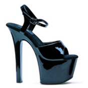 Flirt 7" Pump 3" Platform Heels- Black, Size 10