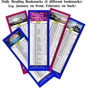 Daily Reading Bible Bookmarks by Month -Pack of 30