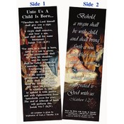 Christmas Bookmark - Unto Us A Child Is Born