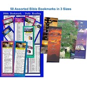 Bible Bookmark Assortment - Pack of 50 in 3 sizes