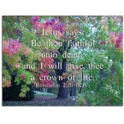 Faithful Unto Death - 5" X 7" Flat Card