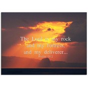 The Lord is My Rock - 5" X 7" Flat Card