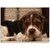 Become Like Children - Beagle Puppy - 5" X 7" Card