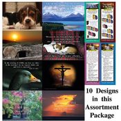 Assorted Pack of 10 Inspirational Cards - 5" X 7"