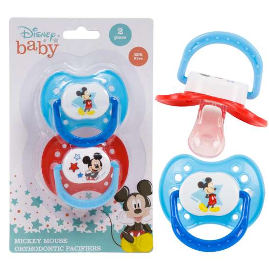 Bulk Disney Pacifier Sets, Mickey Mouse, 2Pk Wholesale Binkies