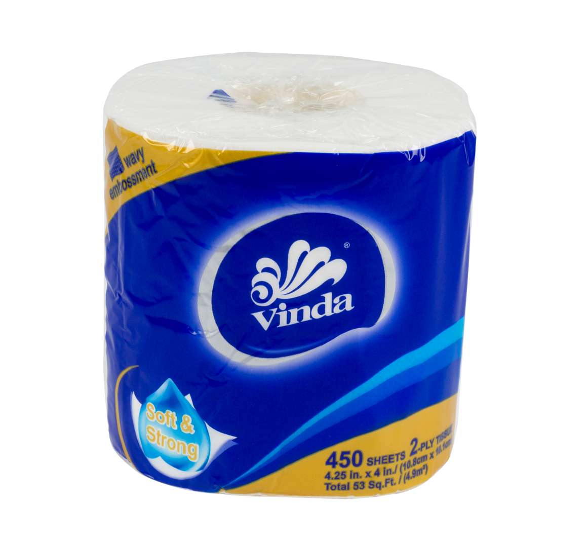 Bulk Toilet Paper Rolls 450 Sheets, 2Ply Wholesale Toilet Paper