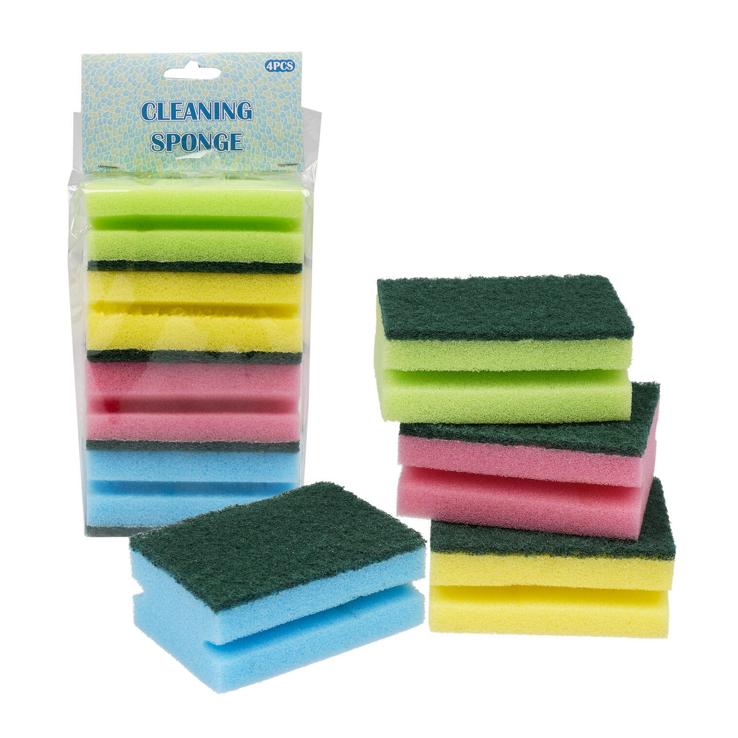 Wholesale Split Side Cleaning Sponges 4 Pack DollarDays