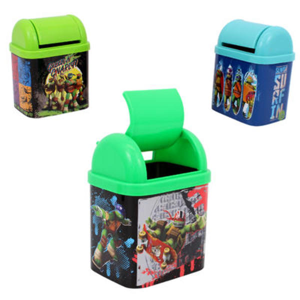 Wholesale Ninja Turtles Trash Bin With Lid(12x.49)