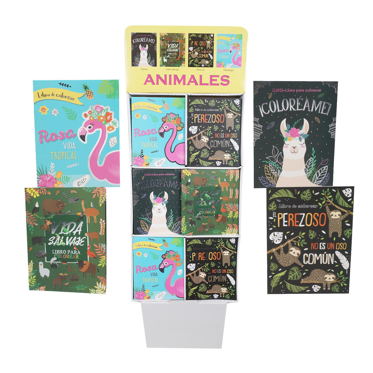 Wholesale Spanish Coloring Books - Animals, Assorted
