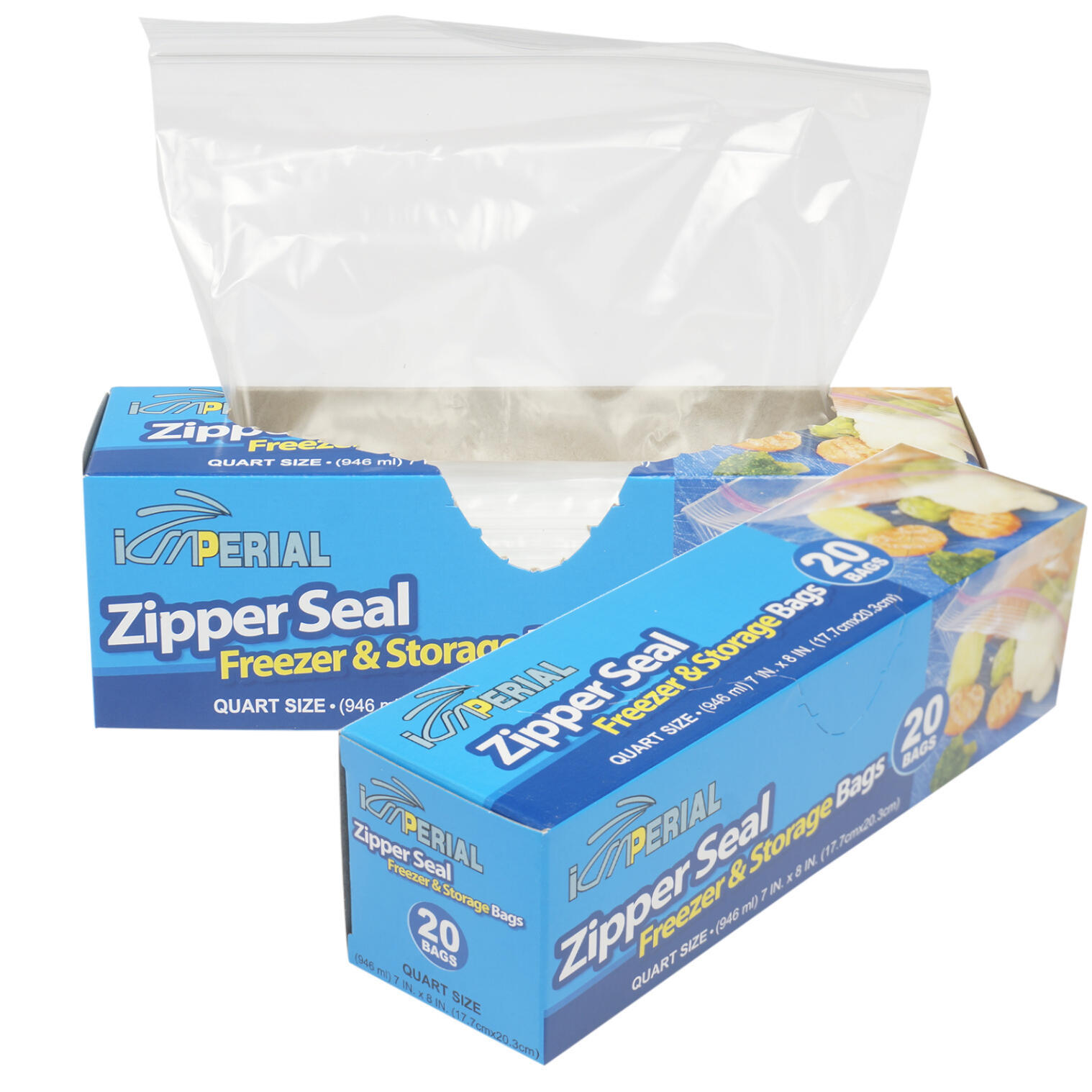 Wholesale Quart Zipper Seal Freezer Bag 20 Count (SKU 2332549) DollarDays