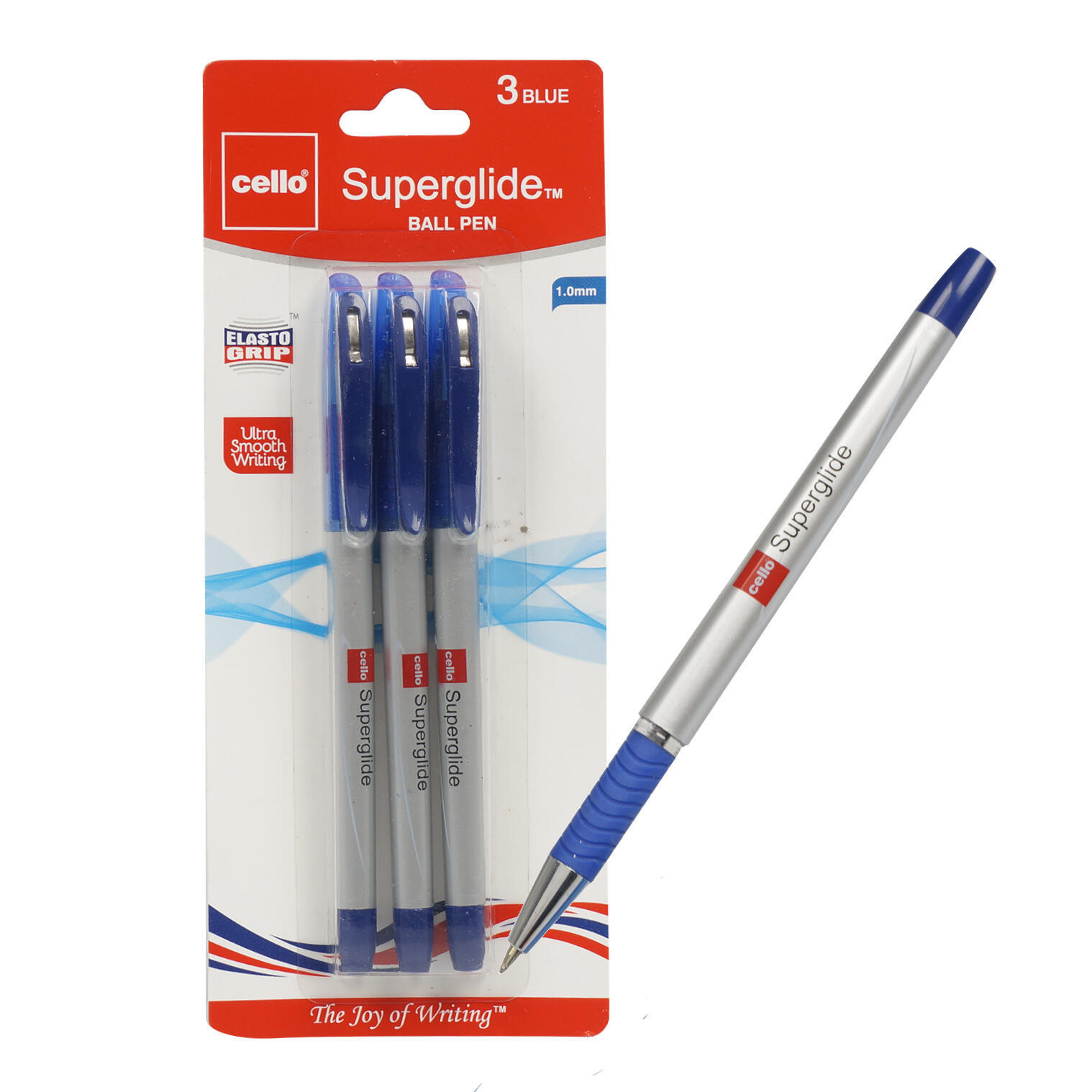 Wholesale Superglide Blue Ball Pens 3 Pack (SKU 2332593) DollarDays