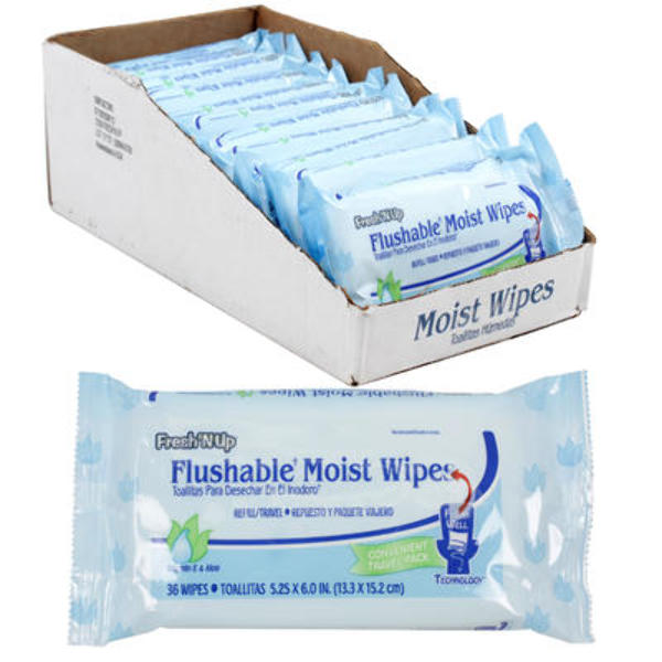 up & up flushable moist wipes