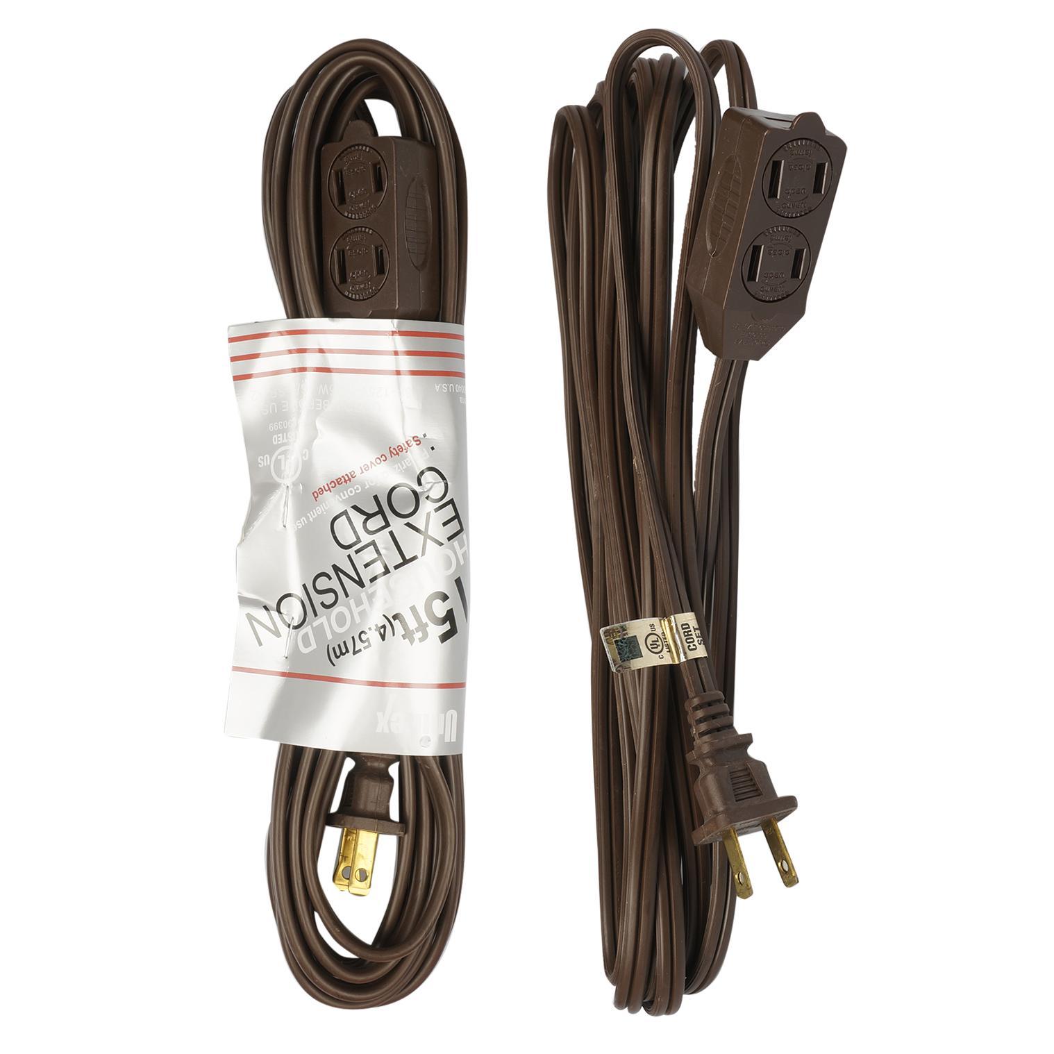 Wholesale 15' Extension Cord Brown (SKU 2350809) DollarDays