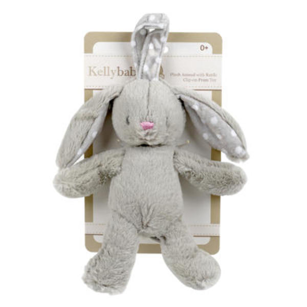 Wholesale Kelly Baby 8-Inch Gray Plush Bunny(24x.71)