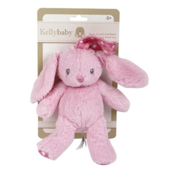 kelly baby plush animal with rattle