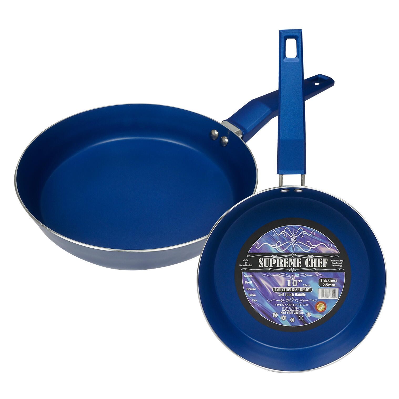 Wholesale 10" Blue NonStick Frying Pan (SKU 2349826) DollarDays