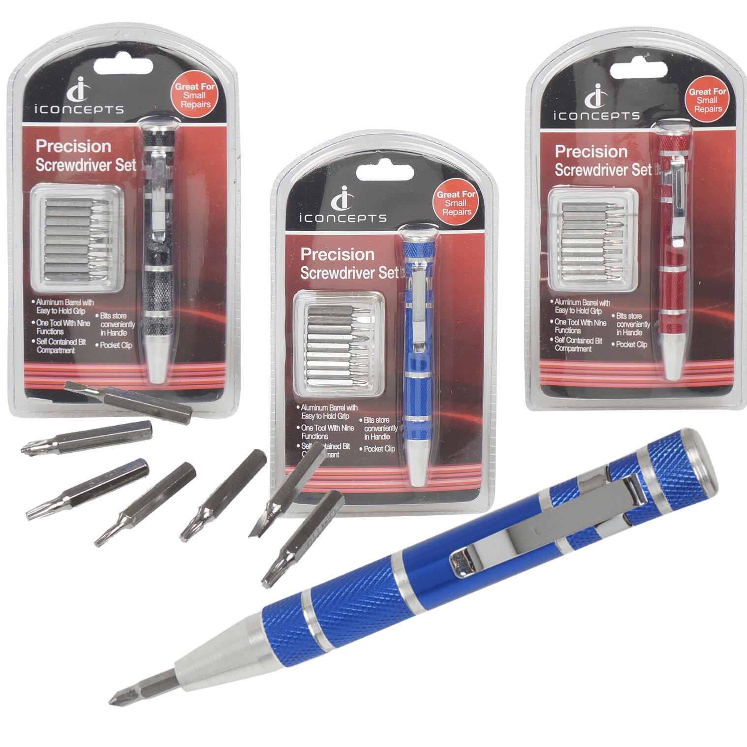 3-pack Precision Screwdriver Pocket Clip