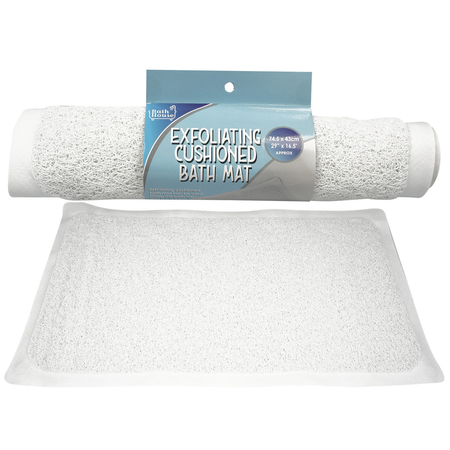 Wholesale 29" Exfoliating Cushioned Bath Mat White DollarDays