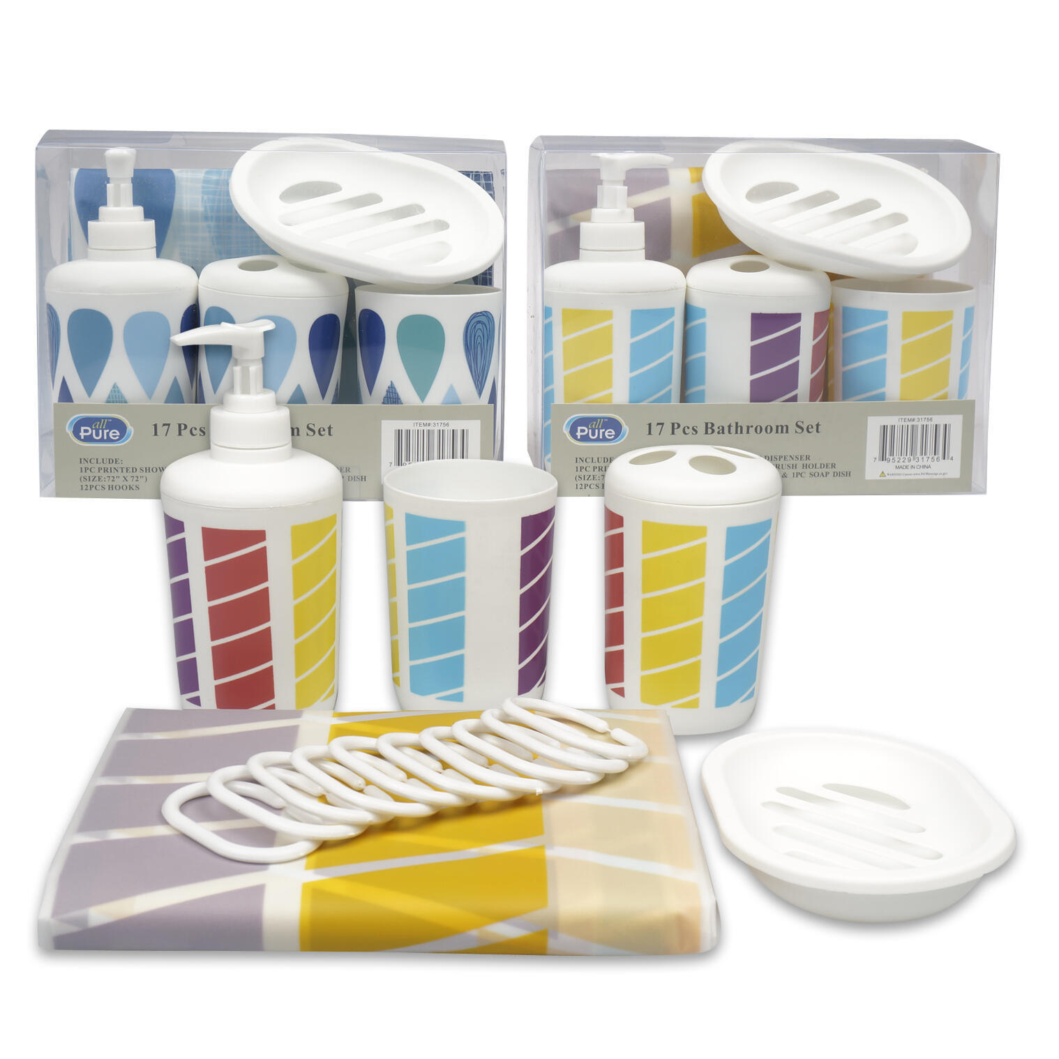 Wholesale Bathroom Essentials Sets Assorted, 17 Pieces DollarDays
