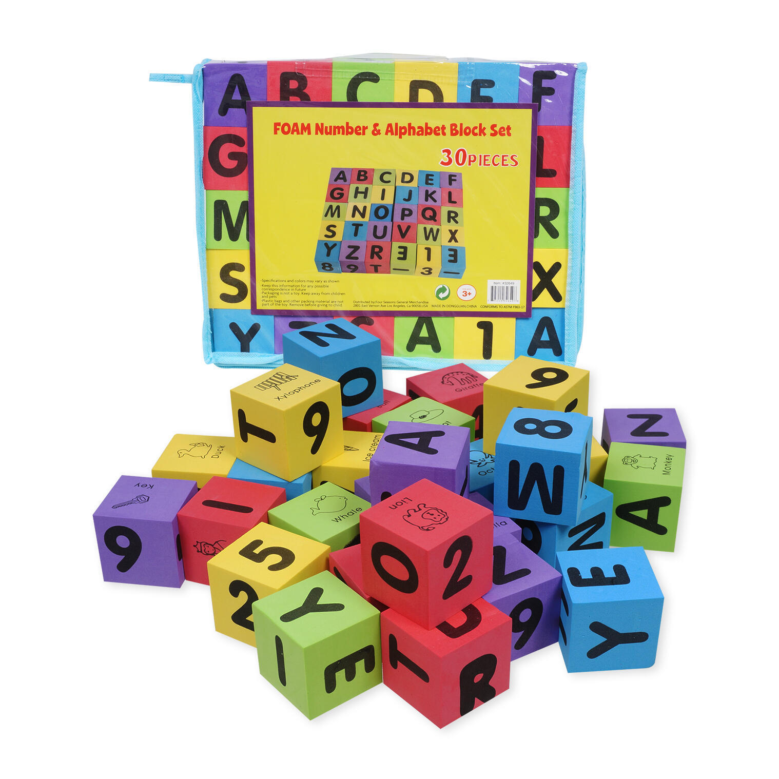 Wholesale 30 Piece Foam Number and Alphabet Block Set | DollarDays