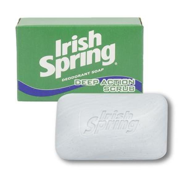Wholesale 3.75oz Irish Spring Deep Action Scrub Bar Soap