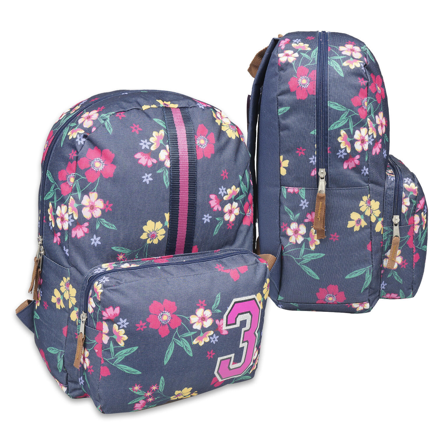 leather flower backpack