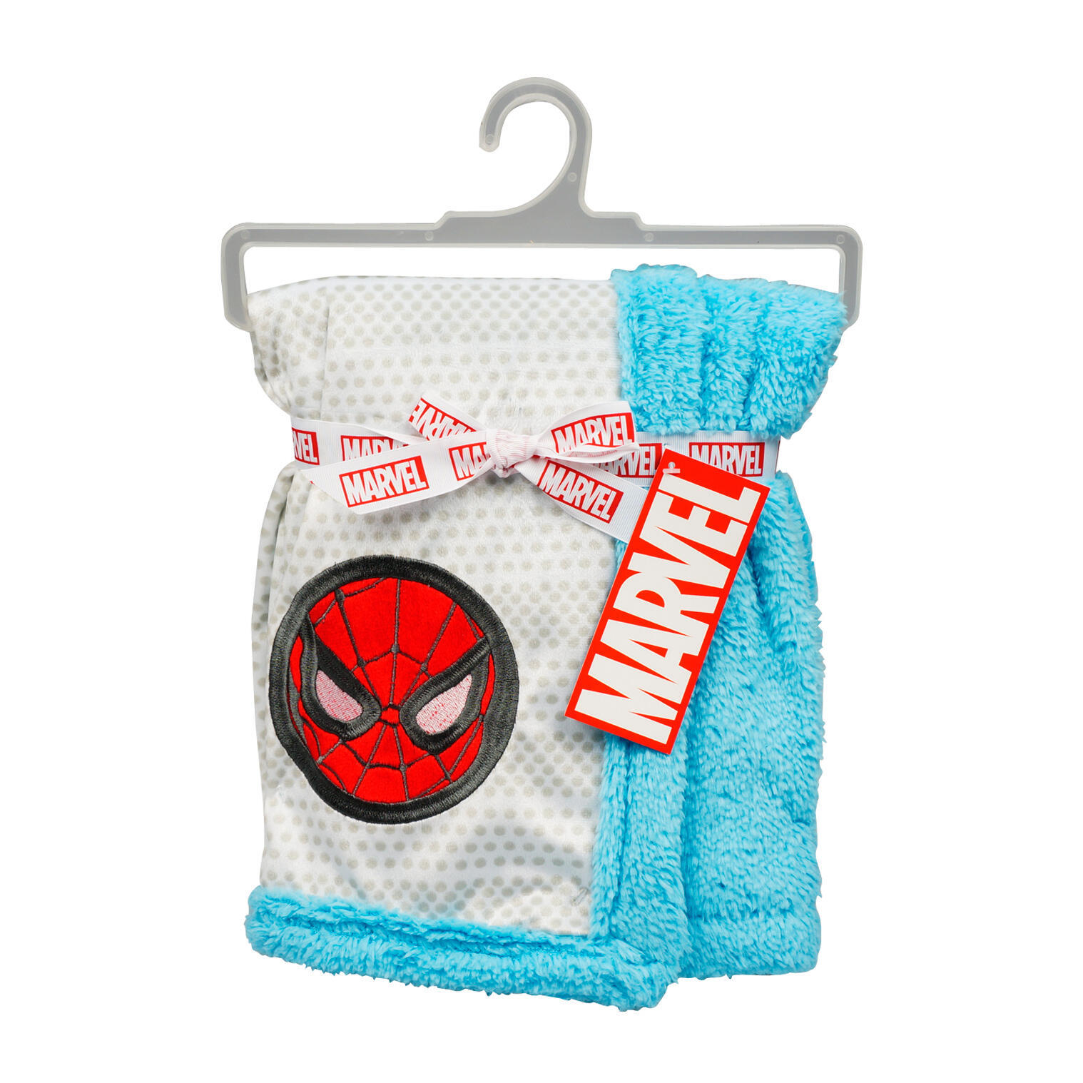 Wholesale Marvel Spiderman Baby Blanket Light Blue (SKU 2345272
