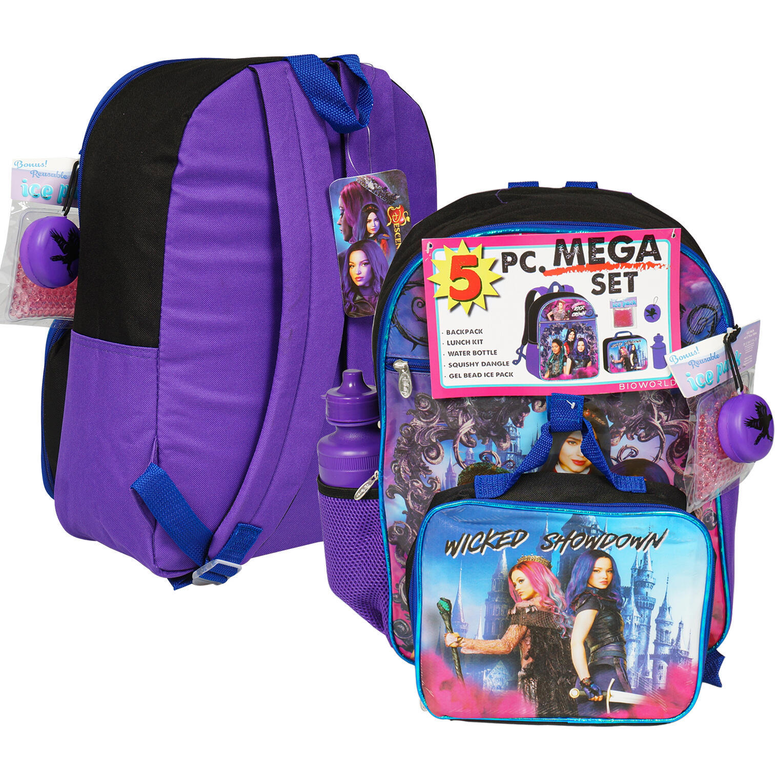 Wholesale 5 Piece Disney Descendants Backpack Set (SKU 2346443) DollarDays