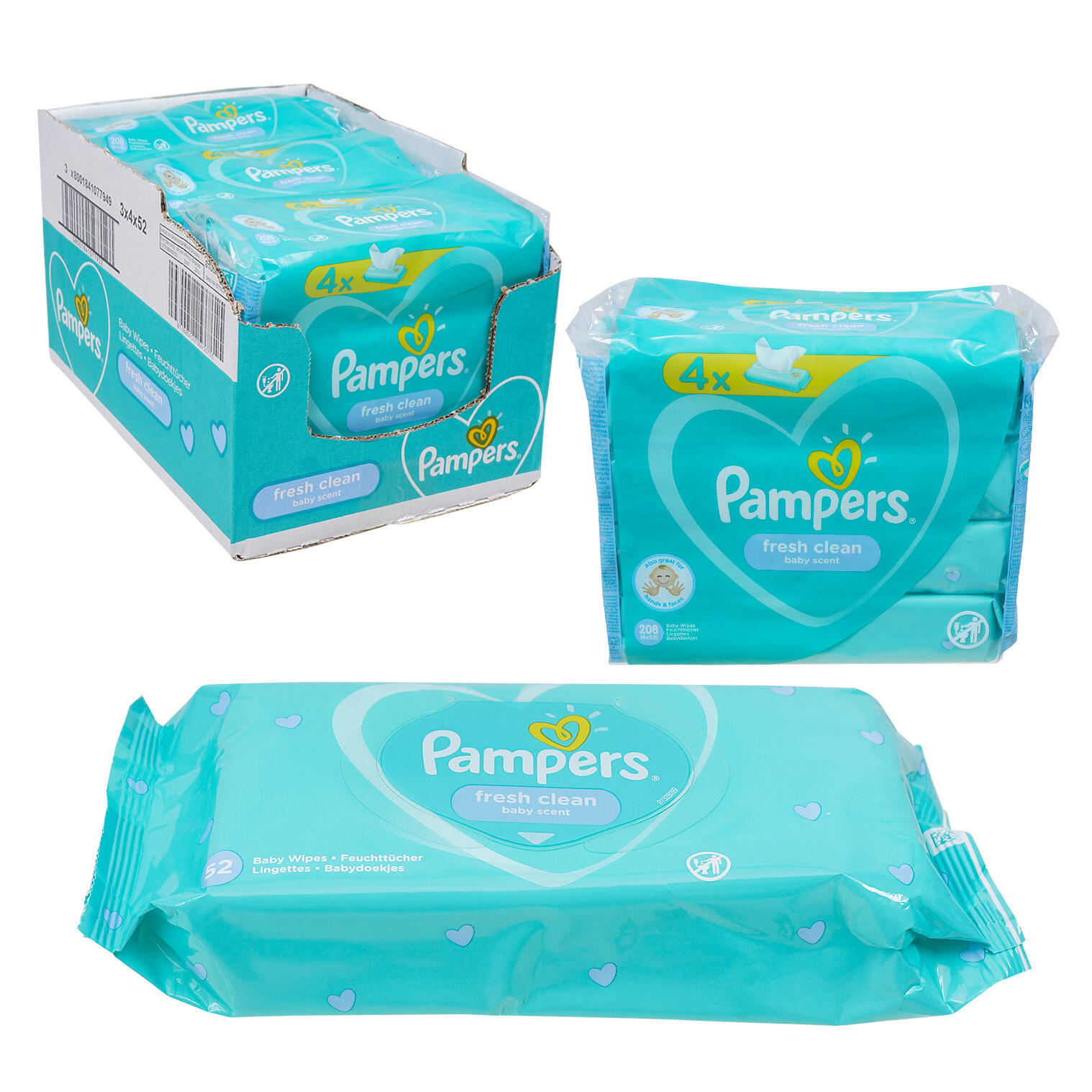 Wholesale Pampers 52 Count Fresh Clean Baby Wipes (SKU 2353184) DollarDays