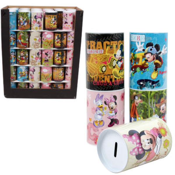 Wholesale Tin Mickey Mouse Money Bank Display - Assorted(90x.64)