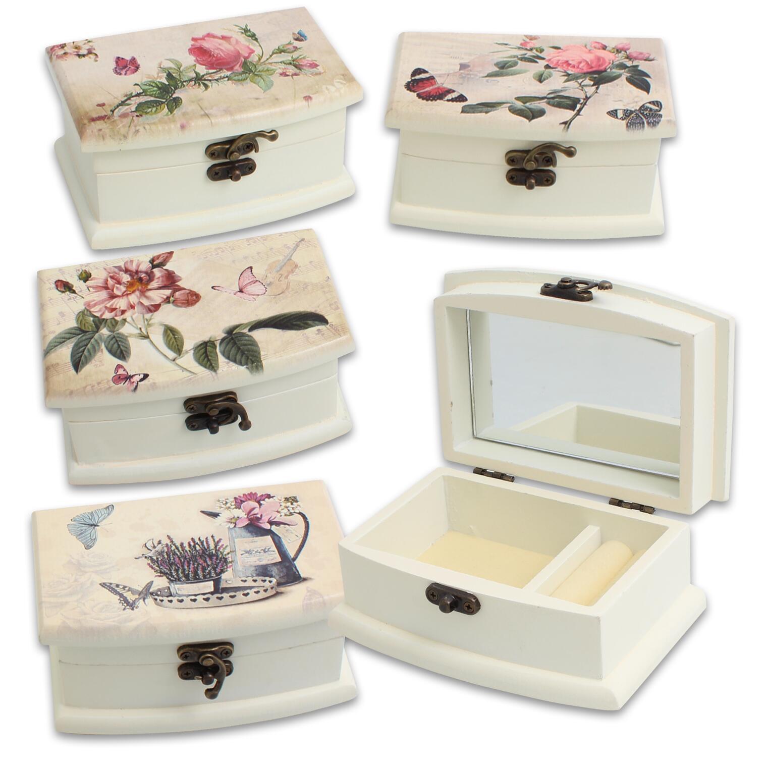 Wholesale 5" Rectangular Jewelry Box with Roses DollarDays