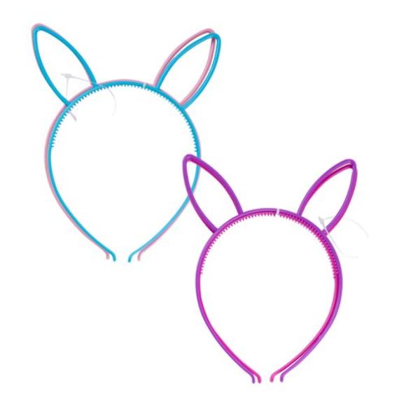 Bulk Two Packs of Bunny Ears Headbands