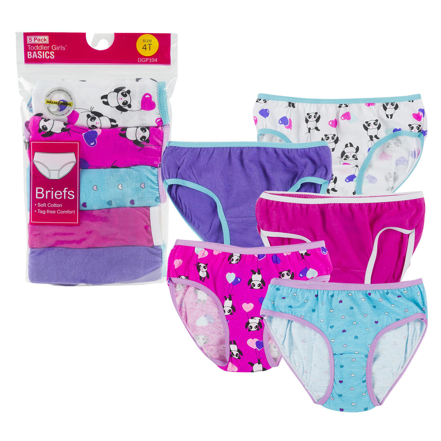 Wholesale Girls Panties 5 Pack Assorted Size 4t Dollardays