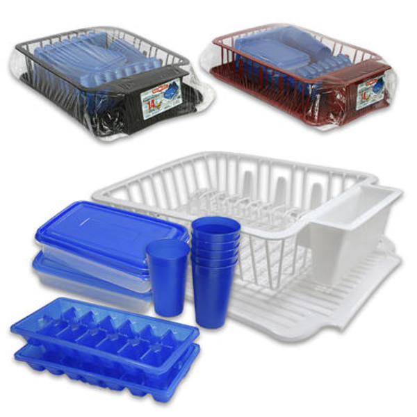 Wholesale Imperial Plastics Dish Drainer 14Piece Set (SKU 2281369) DollarDays