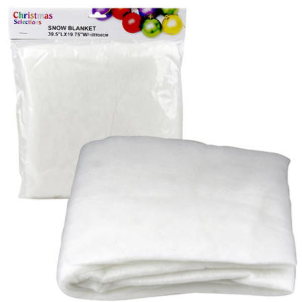 Wholesale Christmas Selections White Snow Blanket with Glitter