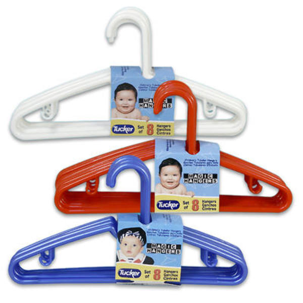 Wholesale Plastic Kids' Hangers Imperial, 8 Pack, Assorted Colors