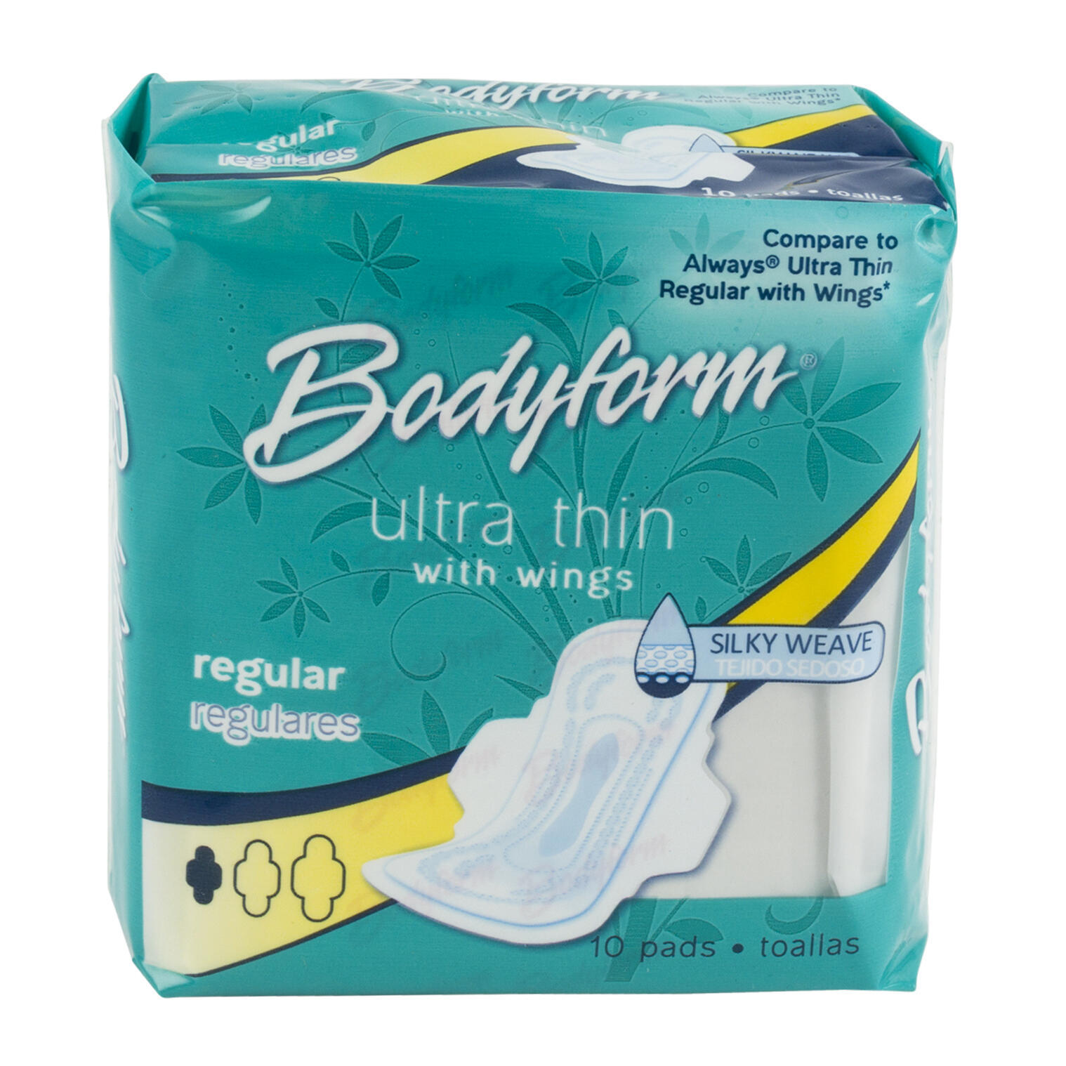 Wholesale Bodyform Ultra Thin Pads Regular, Wings, 10 Pack