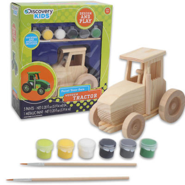 Wholesale Discovery Kids Paint Your Own Wooden Tractor Set(6x.71)
