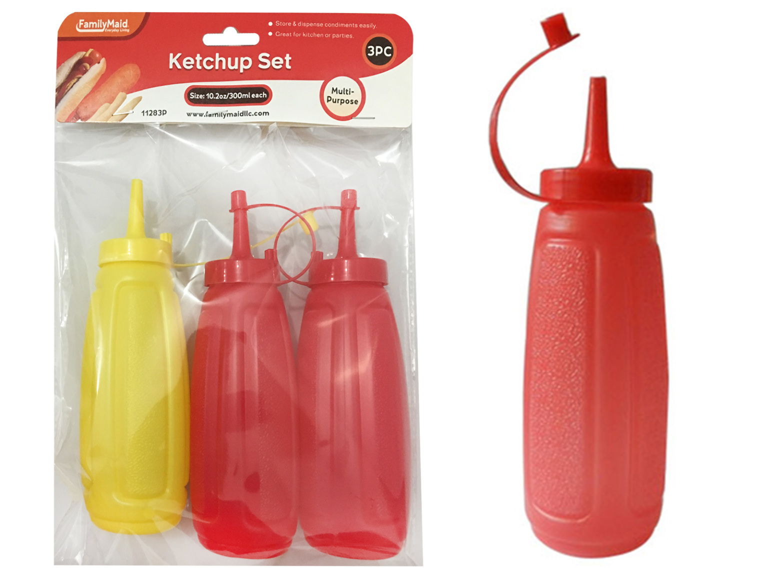 Wholesale 3 Piece Plastic Squeeze Bottle Dispenser Set DollarDays
