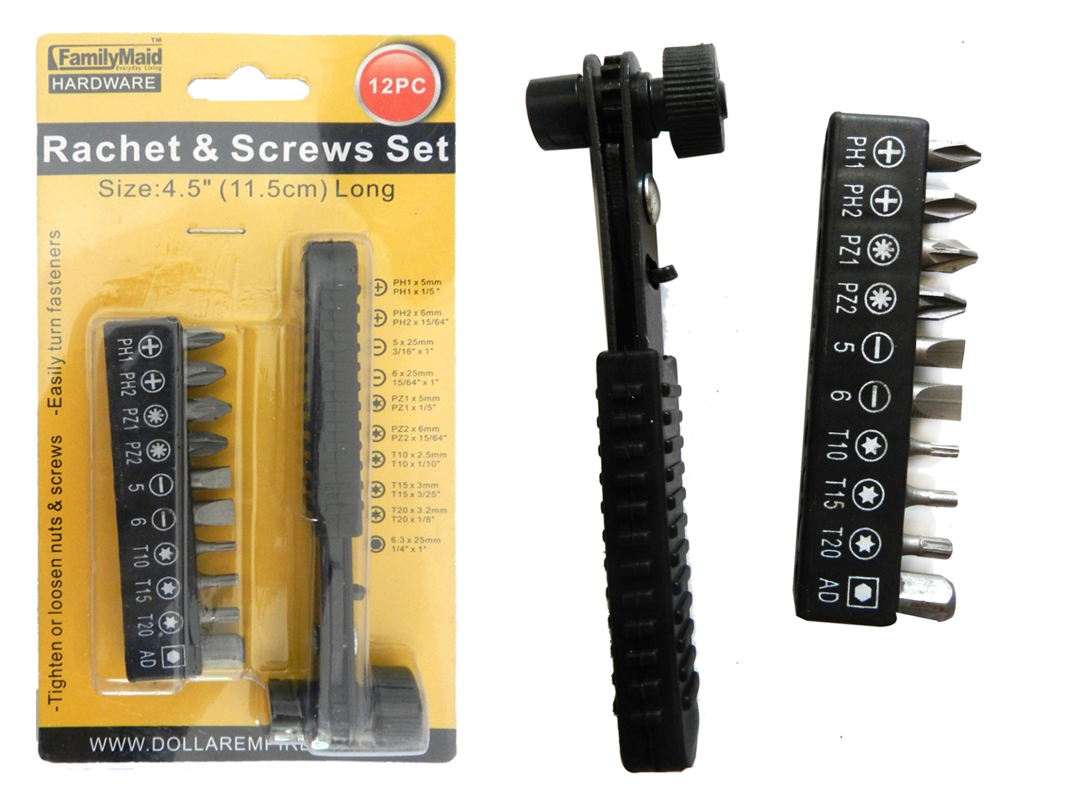 Wholesale Mini Ratcheting Offset Screwdriver Bit Set 12 Piece