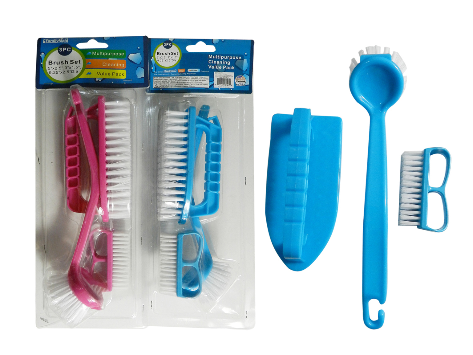 Wholesale Multipurpose Cleaning Brush 3 Piece Set DollarDays